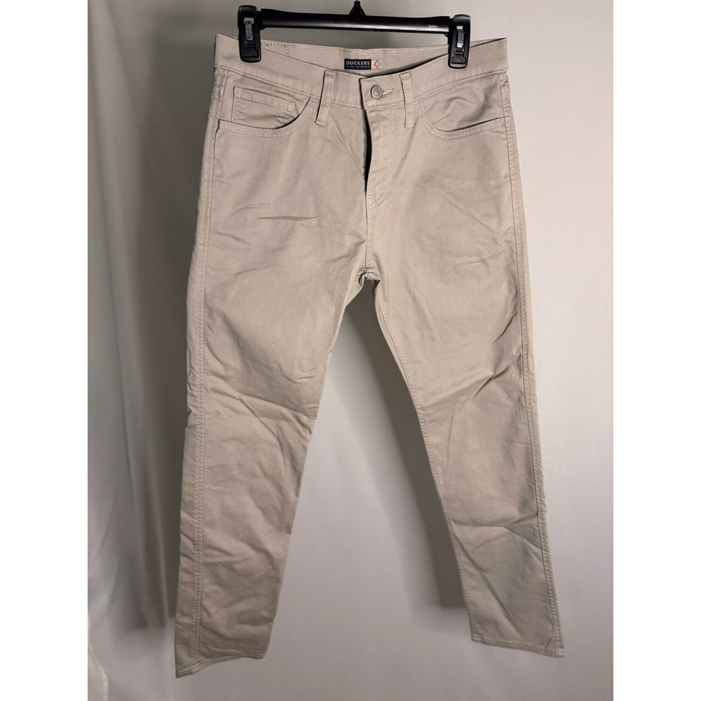 Dockers - Chino Pants Slim Fit Stretch 5-Pocket -‎ Beige - 29x32 - Mens